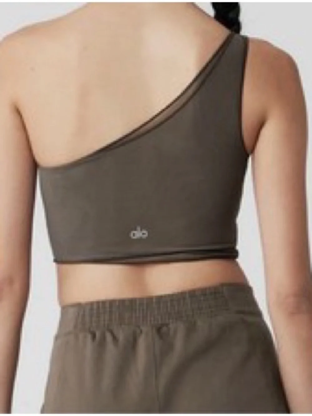 ALO YOGA MESH SHEER ILLUSION TANK OLIVE TREE